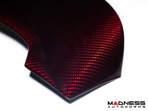 FIAT 500 Roof Spoiler - Carbon Fiber - ABARTH Style - Red Candy
